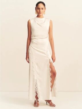 la lune lace back maxi dress Shona Joy La Lune Lace Back Maxi Dress in Sage